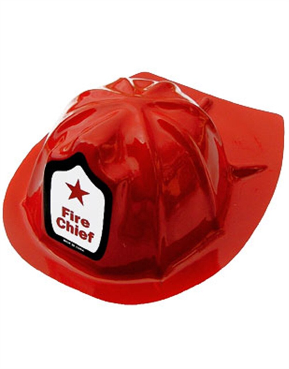 Set of 12 Adult&#x27;s Plastic Fireman Fire Chief Party Hat